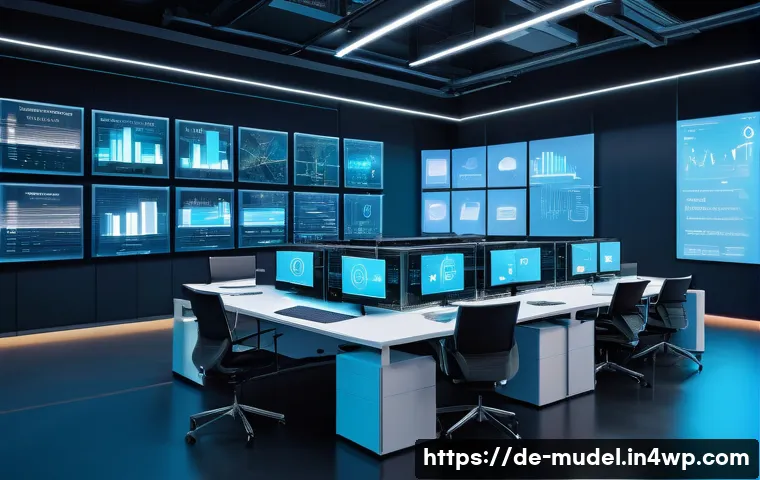 DAO 탈중앙화 자율 조직 의 역할 - A modern digital workspace scene depicting a diverse team of professionals collaborating in a decent...